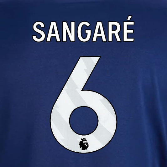 2024 2025 OFFICIAL NOTTINGHAM SANGARE 6 WHITE AWAY PLAYER SIZE NAMESET