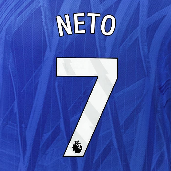 2025 2026 OFFICIAL CHELSEA NETO 7 WHITE HOME PLAYER SIZE NAMESET
