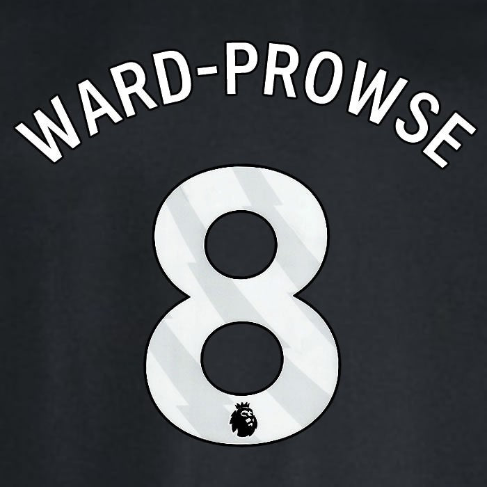 2024 2025 WEST HAM WARD PROWSE 8 OFFICIAL WHITE AWAY PLAYER SIZE NAMESET