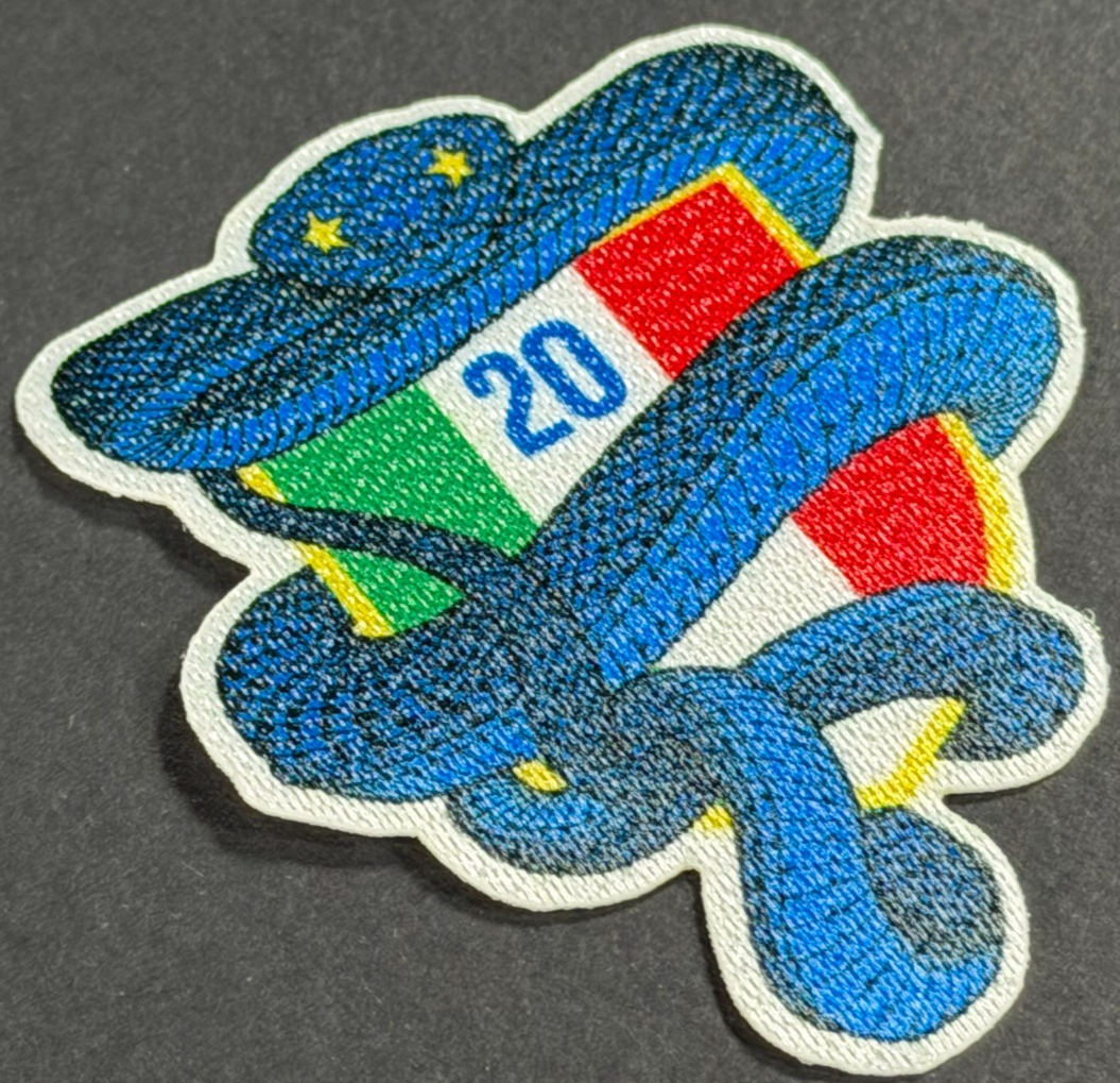 24 25 INTER MILAN COMMEMORATIVE PATCH 20th ANNIVERSARY SNAKE ( SCUDETTO) 80MM