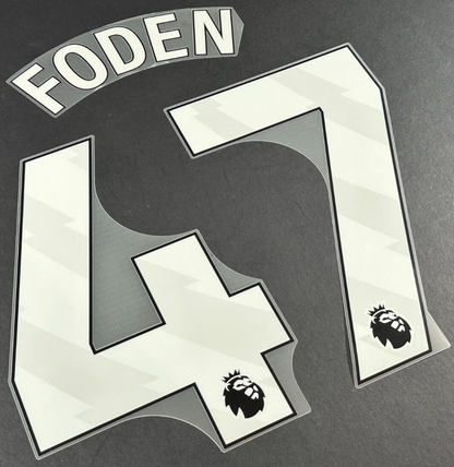 MAN CITY 2025/2026 FODEN 47 OFFICIAL AVERY DENNISON WHITE PLAYER SIZE NAME SET