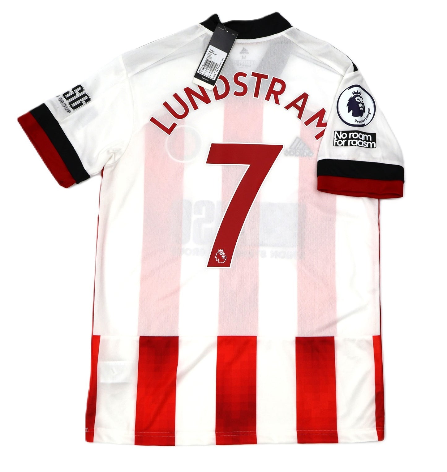 BNWT ADIDAS 19 20 SHEFFIELD UNITED HOME SHIRT LUNDSTRAM 7 + PATCHES MEN'S MEDIUM