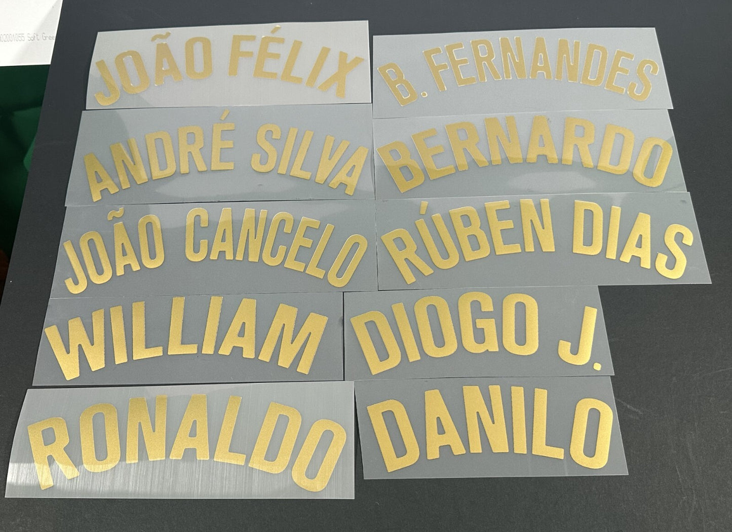 2020 2021 OFFICIAL SPORTING ID PORTUGAL HOME GOLD PLAYER SIZE NAME BLOCKS 55MM