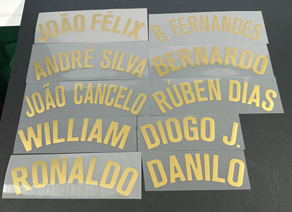 2020 2021 OFFICIAL SPORTING ID PORTUGAL HOME GOLD PLAYER SIZE NAME BLOCKS 55MM