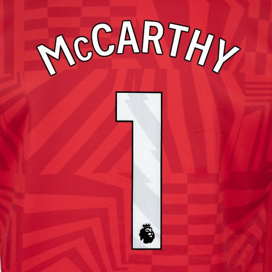 2024 2025 OFFICIAL SOUTHAMPTON McCARTHY 1 WHITE HOME PLAYER SIZE NAME SET