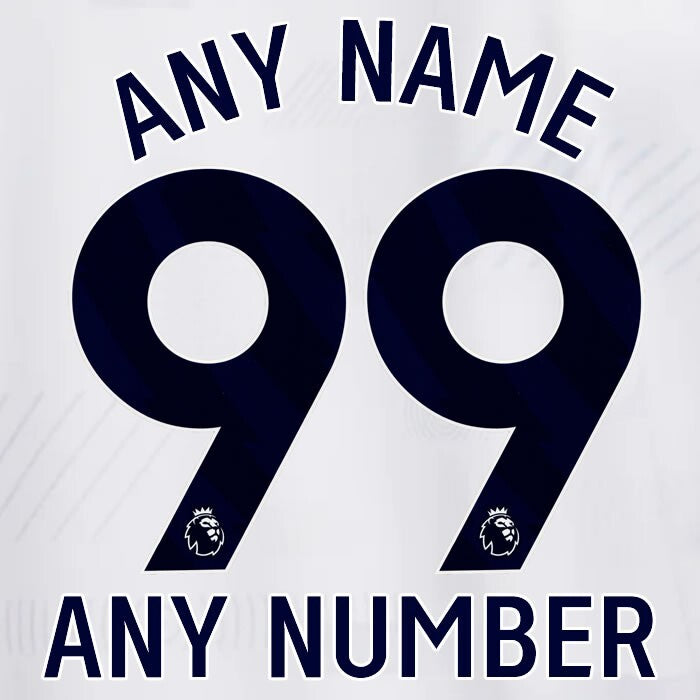 TOTTENHAM 23/24 YOUR NAME OFFICIAL AVERY DENNISON BLUE PLAYER SIZE NAME SET