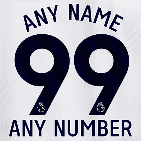 TOTTENHAM 23/24 YOUR NAME OFFICIAL AVERY DENNISON BLUE PLAYER SIZE NAME SET