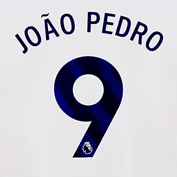 2024 2025 OFFICIAL BRIGHTON JOAO PEDRO 9 HOME BLUE PLAYER SIZE NAMESET