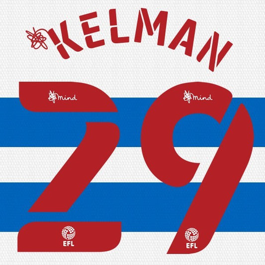 QPR 2020 2021 OFFICIAL KELMAN 29 HOME PLAYER SIZE NAME SET