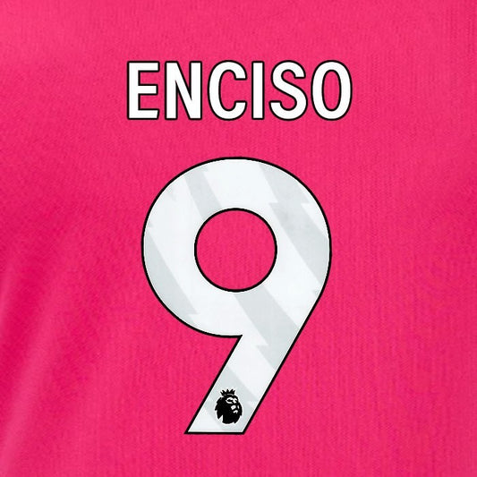 2024 2025 OFFICIAL IPSWICH TOWN ENCISO 9 WHITE 3RD PLAYER SIZE NAME SET