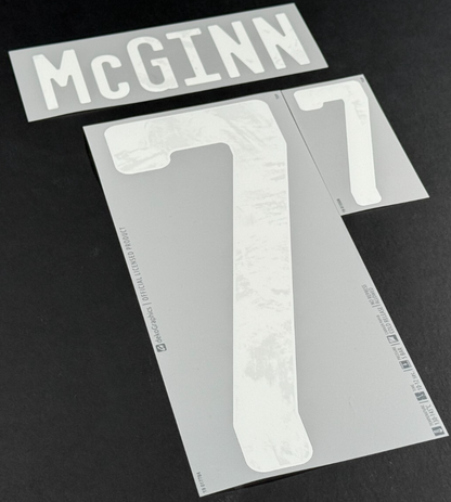 SCOTLAND 2020-2021 OFFICIAL DEKO GRAPHICS McGINN 7 HOME PLAYER SIZE NAME SET