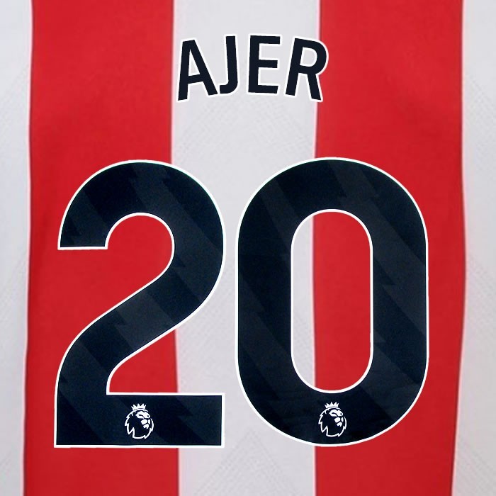 2024 2025 BRENTFORD AJER 20 OFFICIAL BLACK HOME PLAYER SIZE NAMESET