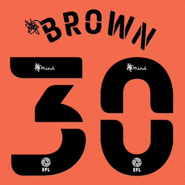 CARDIFF 2020 2021 OFFICIAL BROWN 30 3RD PLAYER SIZE NAME SET