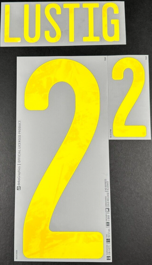 SWEDEN 2020 2021 OFFICIAL DekoGraphics LUSTIG 2 AWAY PLAYER SIZE NAMESET