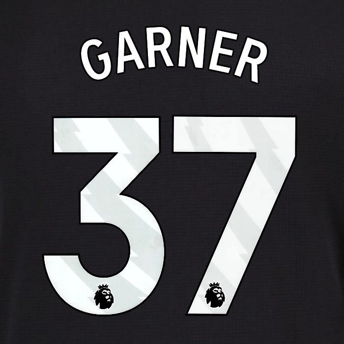 2025 2026 EVERTON GARNER 37 OFFICIAL WHITE 3RD PLAYER SIZE NAMESET