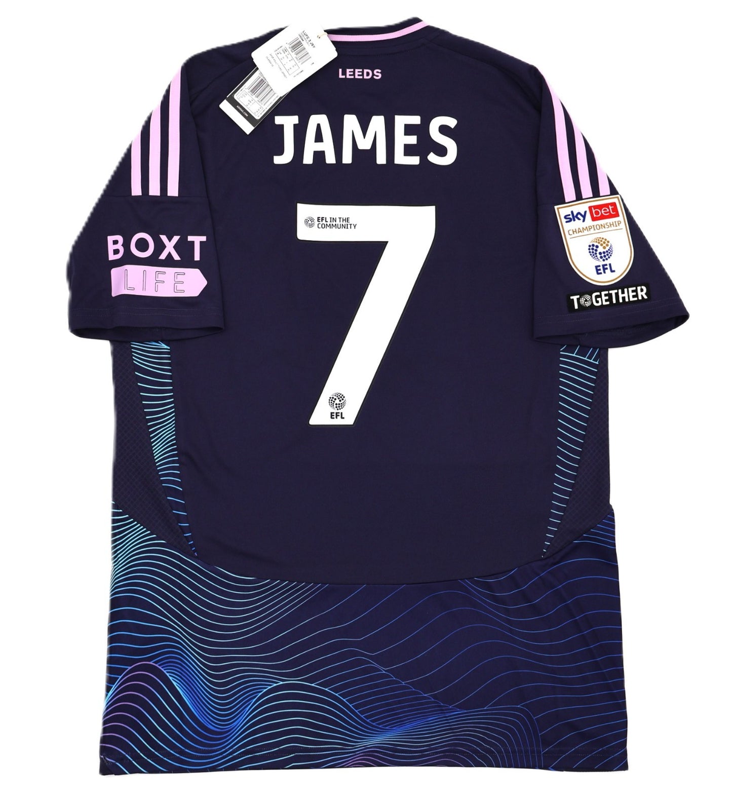 BNWT ADIDAS 2024 2025 LEEDS UNITED THIRD JAMES 7 + PATCHES SHIRT MEN'S MEDIUM