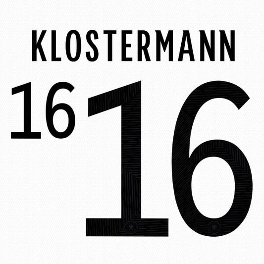 GERMANY 2020 - 2021 OFFICIAL KLOSTERMANN 16 HOME PLAYER SIZE NAME SET
