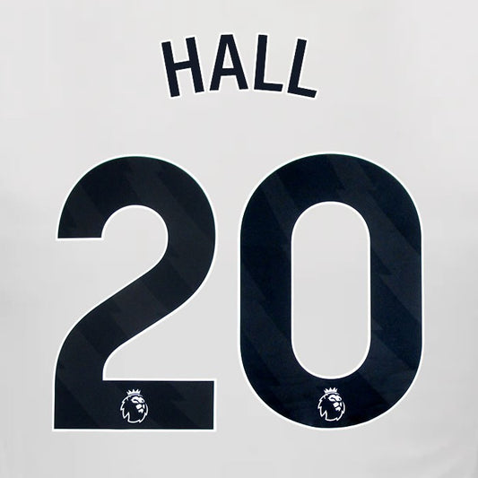 2024 2025 NEWCASTLE HALL 20 OFFICIAL BLACK HOME PLAYER SIZE NAME SET