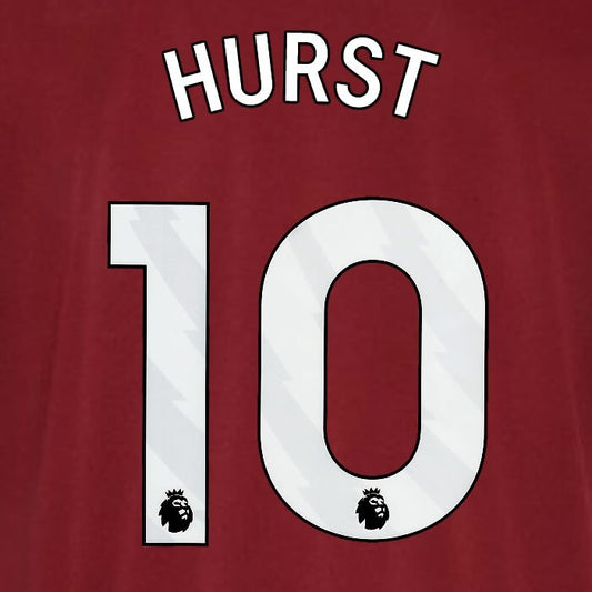 2023 2024 WEST HAM HURST 10 OFFICIAL WHITE PLAYER SIZE NAMESET