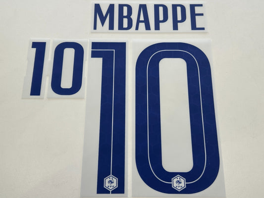 FRANCE 2020 2021 OFFICIAL MBAPPE 10 AWAY PLAYER SIZE NAMESET