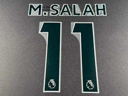 LIVERPOOL 2021 2022 M. SALAH 11 OFFICIAL AVERY BLACK PLAYER SIZE NAME SET