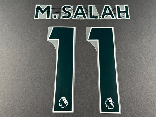 LIVERPOOL 2021 2022 M. SALAH 11 OFFICIAL AVERY BLACK PLAYER SIZE NAME SET