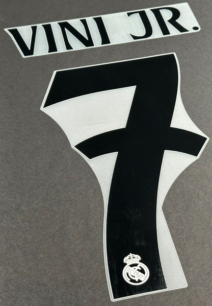 2024 2025 AVERY DENNISON REAL MADRID VINI JR. 7 HOME PLAYER SIZE NAMESET