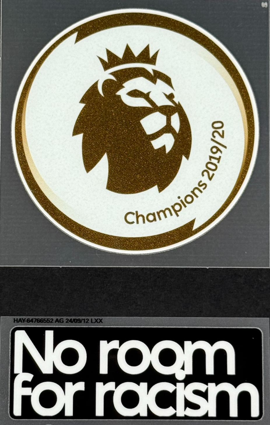 20/21 AVERY DENNISON PREMIER LEAGUE WINNERS PLAYER SIZE SLEEVE PATCH LIVERPOOL