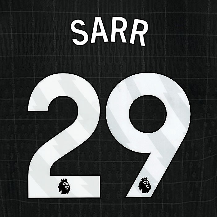 2025 2026 TOTTENHAM SARR 29 WHITE AWAY PLAYER SIZE NAME SET