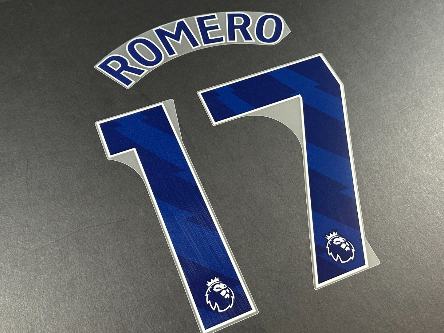 TOTTENHAM 2025 2026 ROMERO 17 OFFICIAL AVERY DENNISON BLUE PLAYER SIZE NAME SET