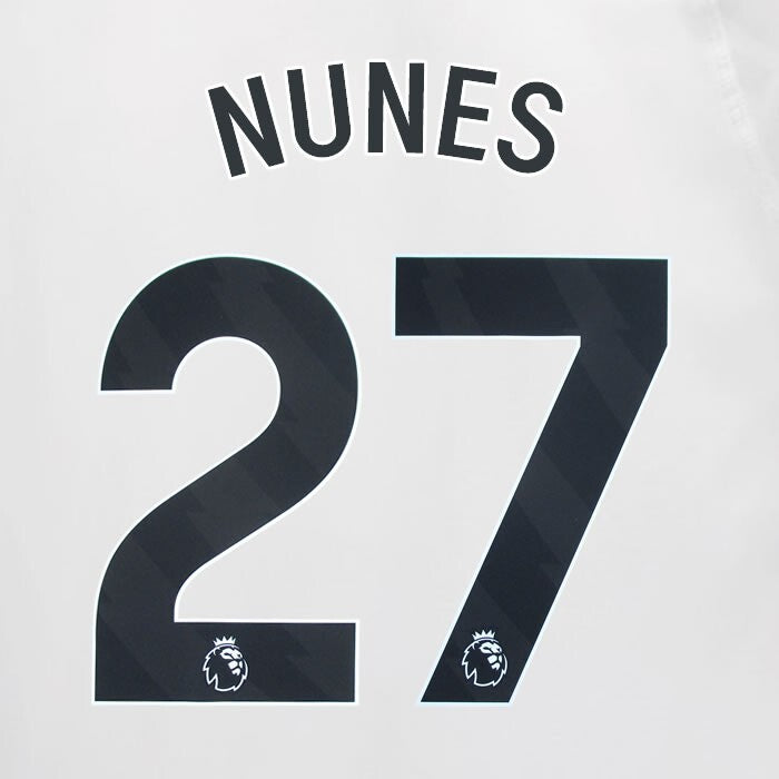 2023 2024 MAN CITY NUNES 27 BLACK AWAY PLAYER SIZE NAME SET