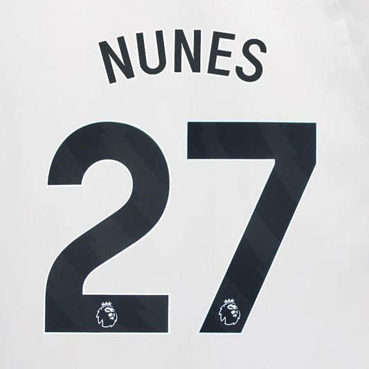 2023 2024 MAN CITY NUNES 27 BLACK AWAY PLAYER SIZE NAME SET