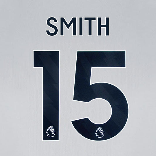 2024 2025 BOURNEMOUTH SMITH 15 BLACK AWAY PLAYER SIZE NAME SET