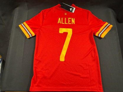 BNWT 2020 2021 WALES ADIDAS AWAY FOOTBALL SHIRT ALLEN 7 KIDS 13-14 YEARS
