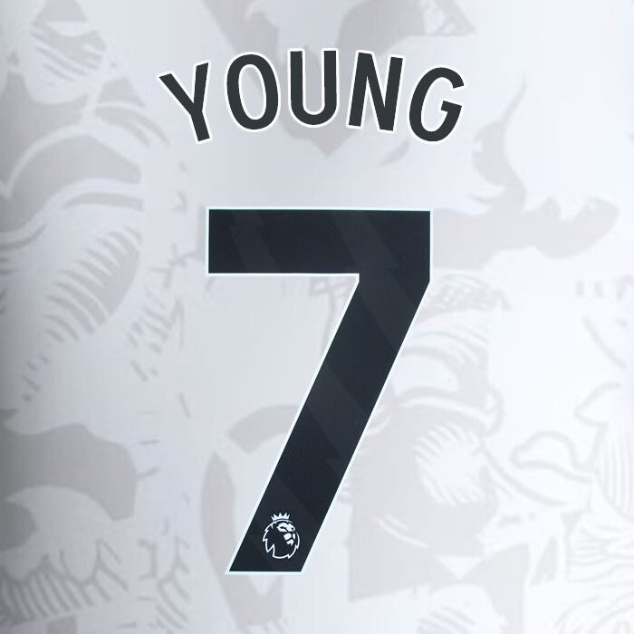 2023 2024 ASTON VILLA YOUNG 7 OFFICIAL BLACK AWAY PLAYER SIZE NAMESET