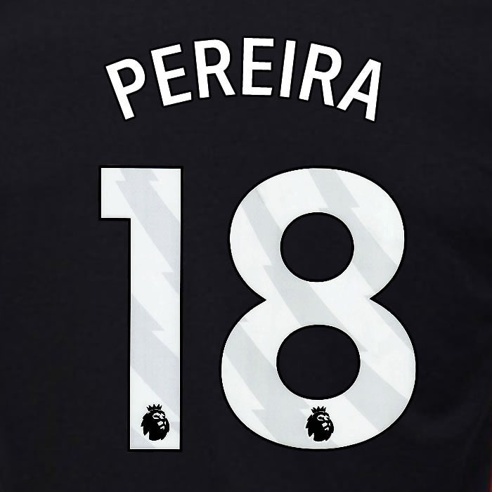 2024 2025 OFFICIAL FULHAM PEREIRA 18 WHITE AWAY PLAYER SIZE NAMESET