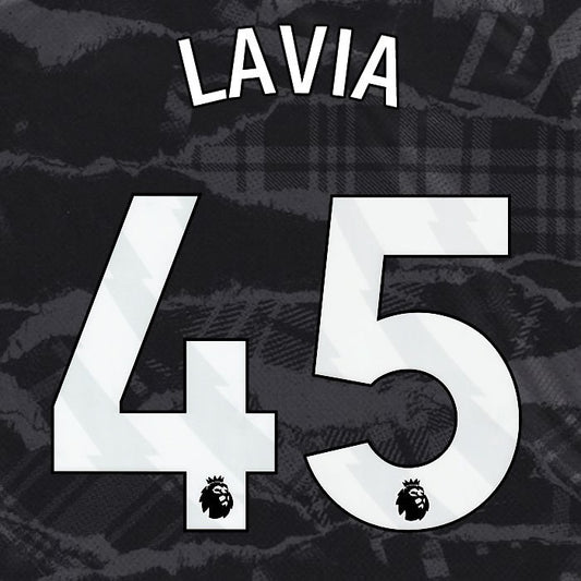 2024 2025 OFFICIAL CHELSEA LAVIA 45 WHITE 3RD PLAYER SIZE NAMESET