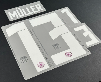 GERMANY 2023-2025 OFFICIAL NAME & NUMBERING MULLER 13 AWAY PLAYER SIZE NAMESET