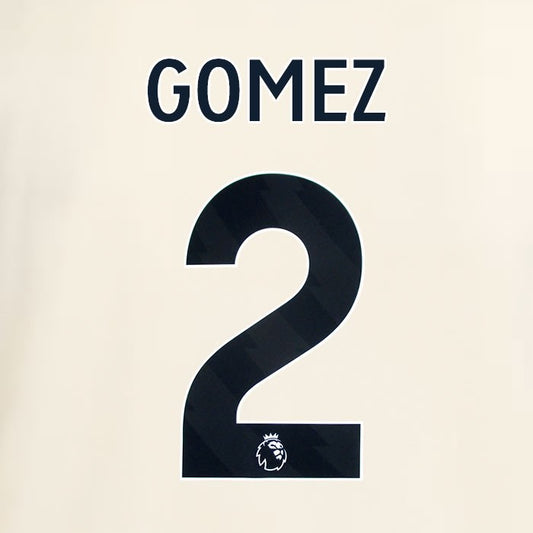 2025 2026 OFFICIAL LIVERPOOL GOMEZ 2 BLACK AWAY PLAYER SIZE NAMESET