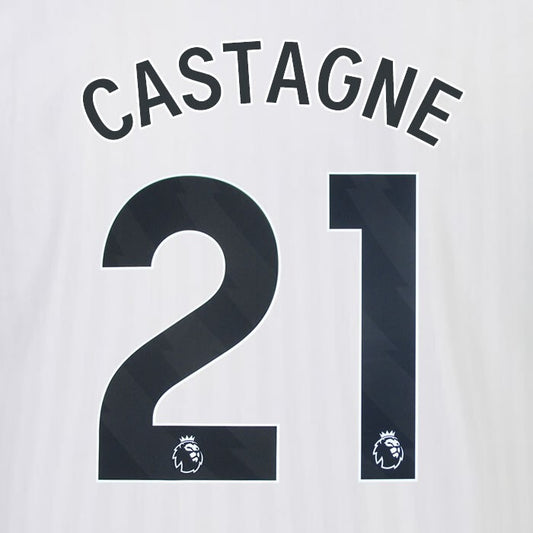 2023 2024 OFFICIAL FULHAM AVERY DENNISON CASTAGNE 21 HOME PLAYER SIZE NAMESET