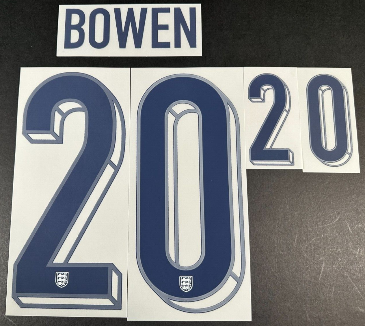 ENGLAND 2024-2025 OFFICIAL SPORTING ID BOWEN 20 HOME PLAYER SIZE NAME SET