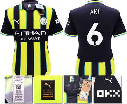 BNWT 2024 2025 MAN CITY PUMA AWAY AKE 6 FOOTBALL SHIRT