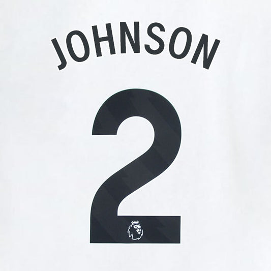 2023 2024 WEST HAM JOHNSON 2 OFFICIAL AWAY BLACK PLAYER SIZE NAMESET