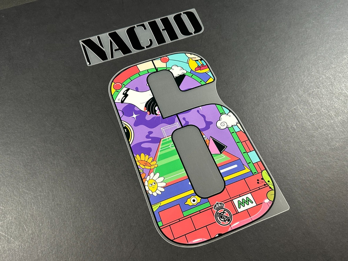 2022 2023 AVERY DENNISON REAL MADRID NACHO 6 COMMON GOAL PLAYER SIZE NAMESET