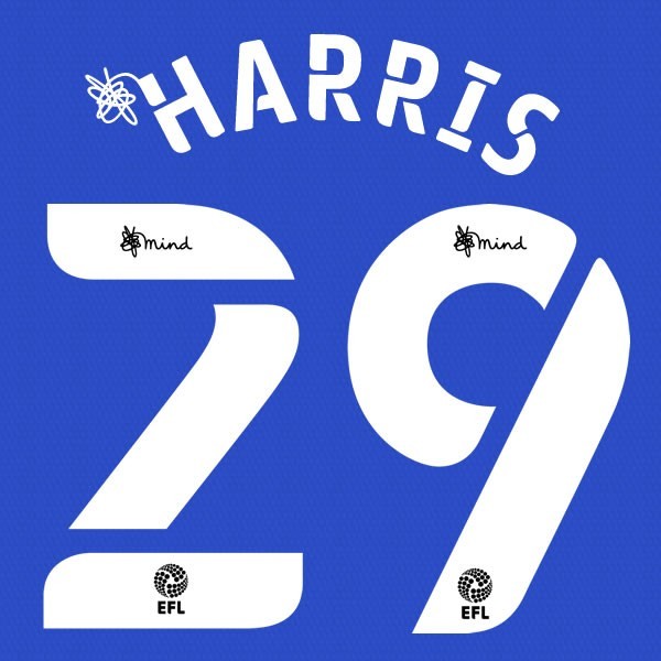 CARDIFF 2020 2021 OFFICIAL HARRIS 29 HOME PLAYER SIZE NAME SET