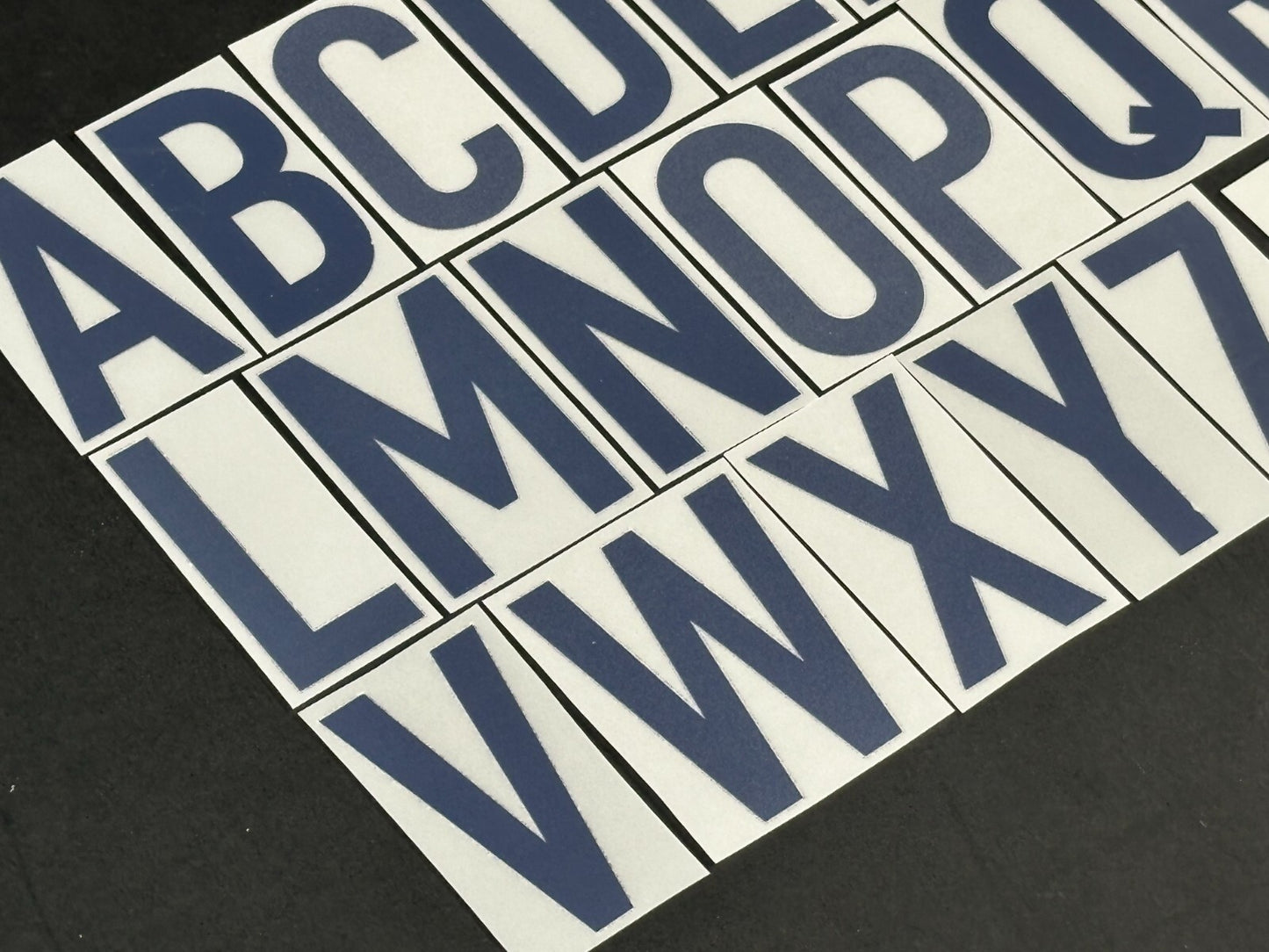 2024 2025 OFFICIAL ENGLAND HOME BLUE PLAYER SIZE LETTERS 52MM