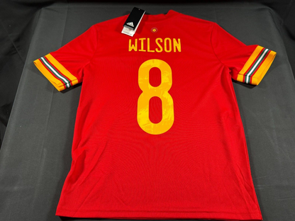 BNWT 2020 2021 WALES ADIDAS AWAY FOOTBALL SHIRT WILSON 8 KIDS 13-14 YEARS