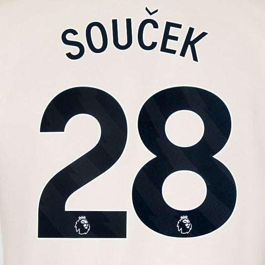 2025 2026 WEST HAM SOUCEK 28 OFFICIAL BLACK AWAY PLAYER SIZE NAMESET