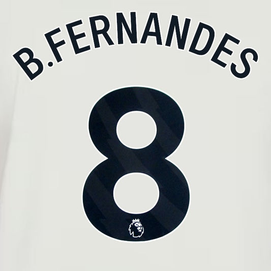 2024 2025 MANCHESTER UNITED B. FERNANDES 8 3RD BLACK PLAYER SIZE NAMESET