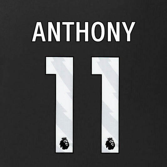 2025 2026 BURNLEY ANTHONY 11 OFFICIAL WHITE 3RD PLAYER SIZE NAMESET